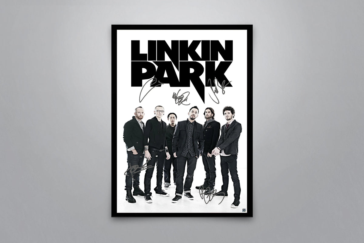 Linkin Park Signed Poster with COA Linkin Park Signed Poster with COA