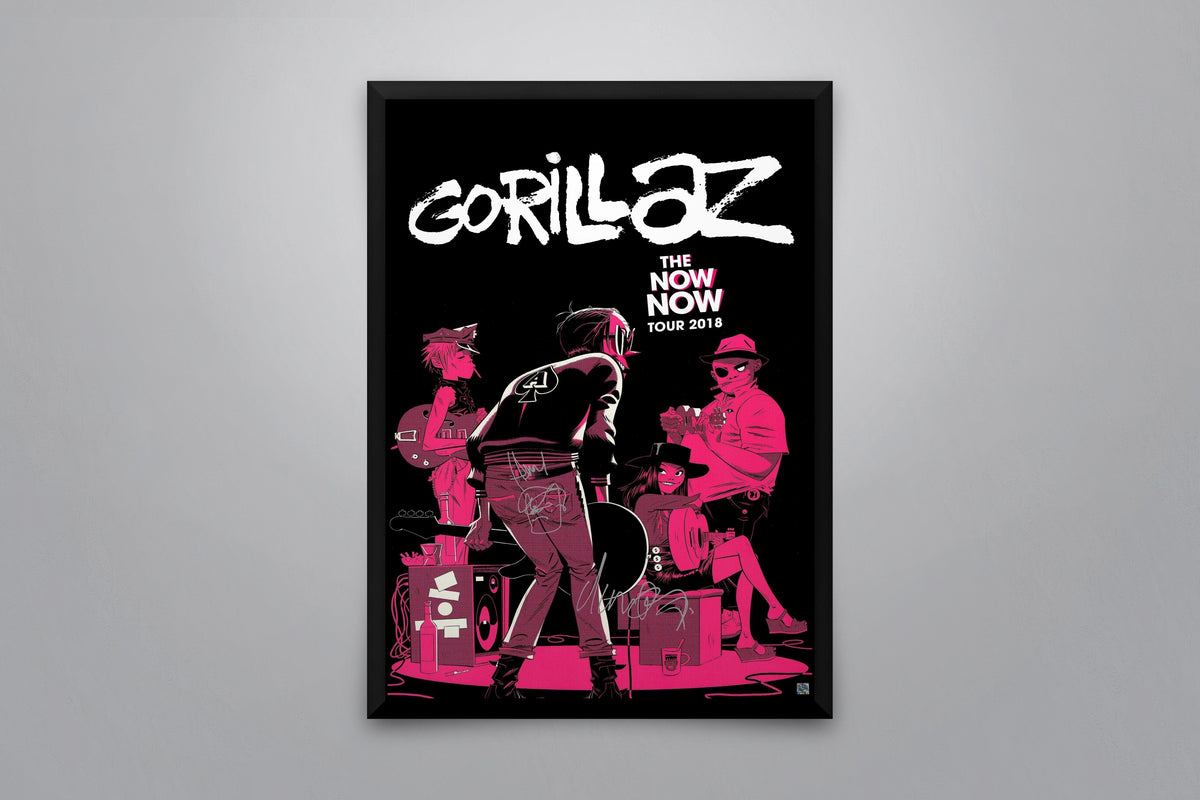 額装済　Gorillaz 限定アートプリント Gorillaz: The Now Now Signed Poster | Poster Memorabilia