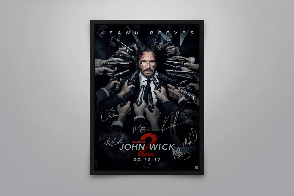  HWC Trading John Wick The Cast Keanu Reeves Ian McShane 16 x  12 Framed Gifts Printed Poster Signed Autograph Picture for Movie  Memorabilia Fans - 16 x 12 Inches Framed: Posters