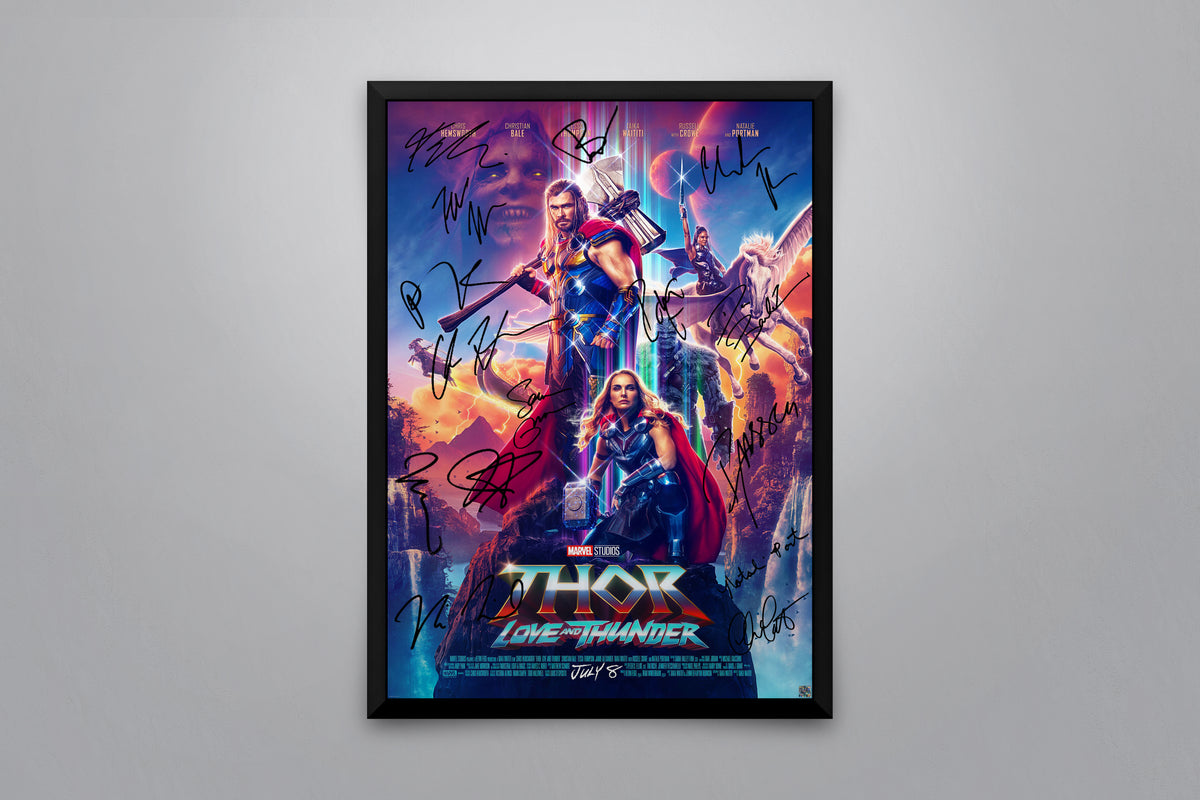 Thor: Love and Thunder Signed Poster with COA