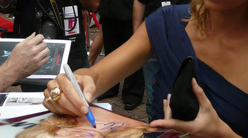 celebrity signing autographs