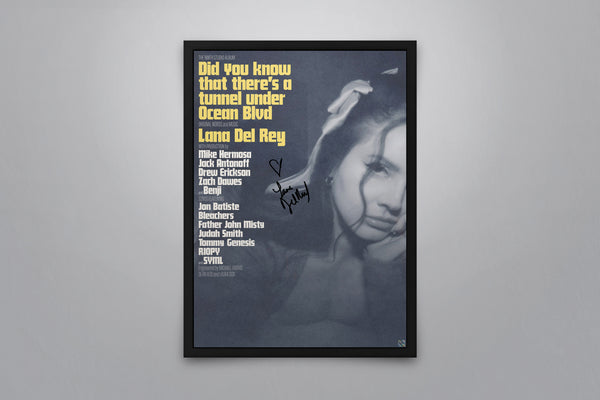 Lana Del Rey: Did You Know That There's a Tunnel Under Ocean Blvd - Signed Poster + COA