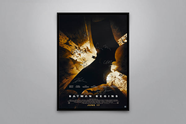 Batman Begins Signed Poster with COA