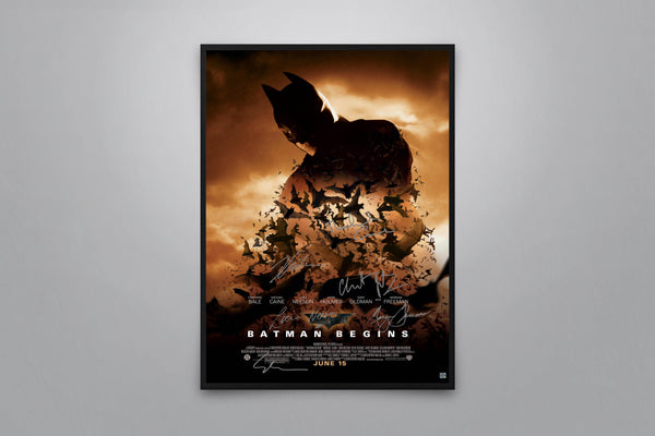 Batman Begins Signed Poster with COA