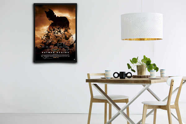Batman Begins Signed Poster with COA