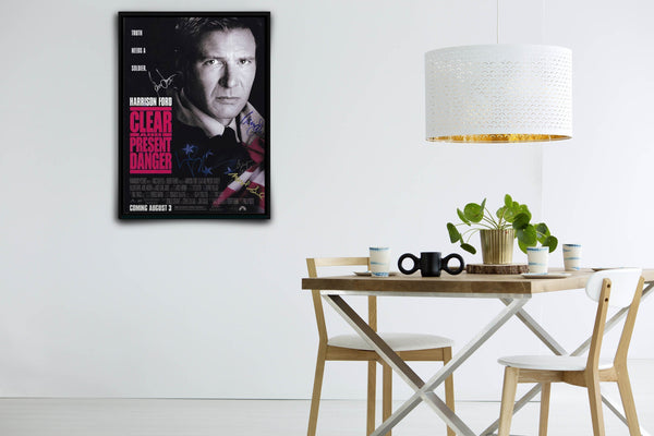 Clear and Present Danger Signed Poster with COA