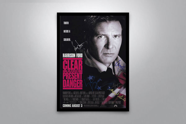 Clear and Present Danger Signed Poster with COA