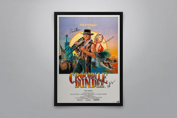Crocodile Dundee Signed Poster with COA
