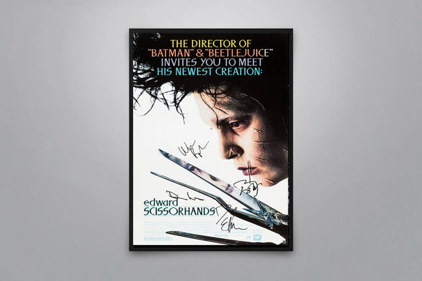 Edward Scissorhands Signed Poster with COA