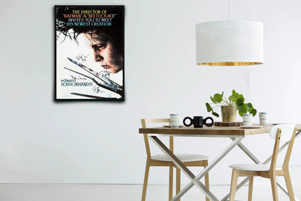 Edward Scissorhands Signed Poster with COA
