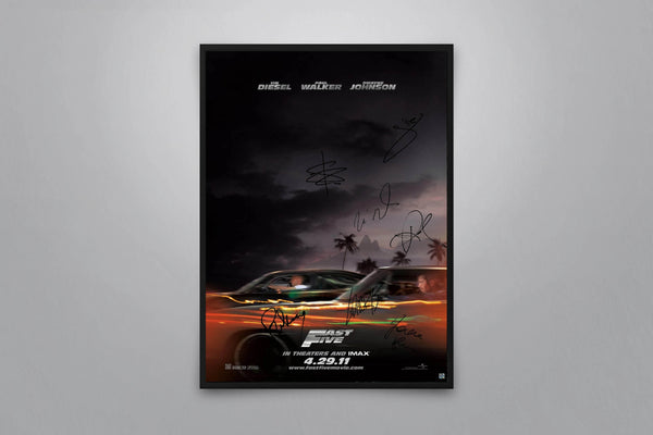 Fast Five Signed Poster with COA