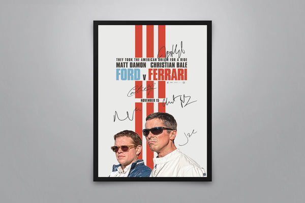 Ford v Ferrari Signed Poster with COA