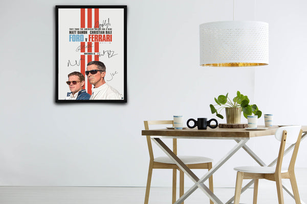 Ford v Ferrari Signed Poster with COA