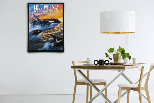Free Willy 2: The Adventure Home Signed Poster with COA