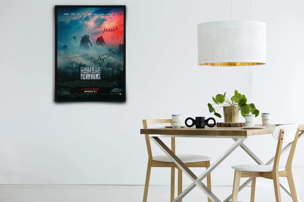 Godzilla vs. Kong Signed Poster with COA