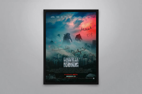 Godzilla vs. Kong Signed Poster with COA
