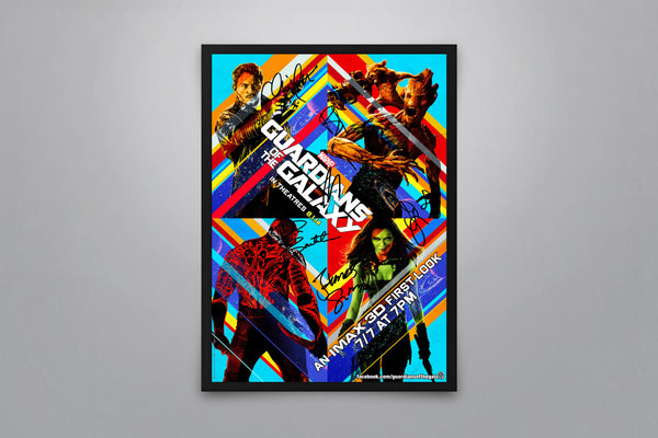 Guardians of the Galaxy Signed Poster with COA
