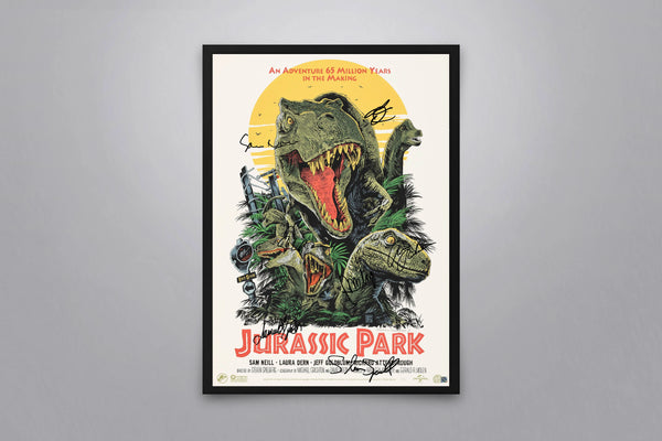 Jurassic Park Signed Poster with COA