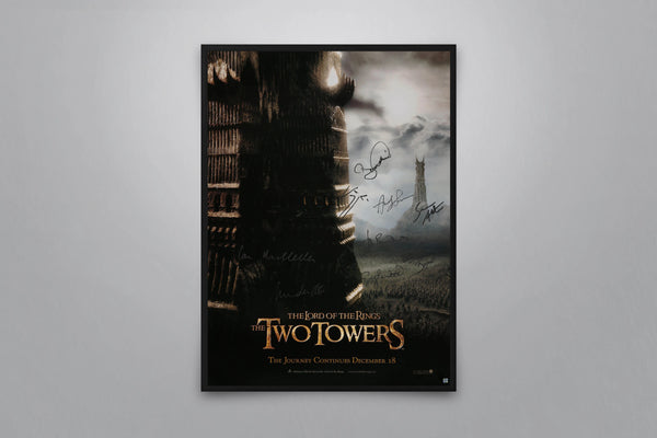 The Lord of the Rings: The Two Towers Signed Poster with COA