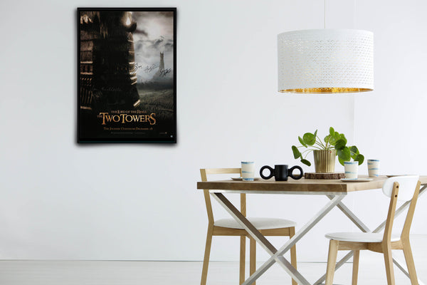 The Lord of the Rings: The Two Towers Signed Poster with COA