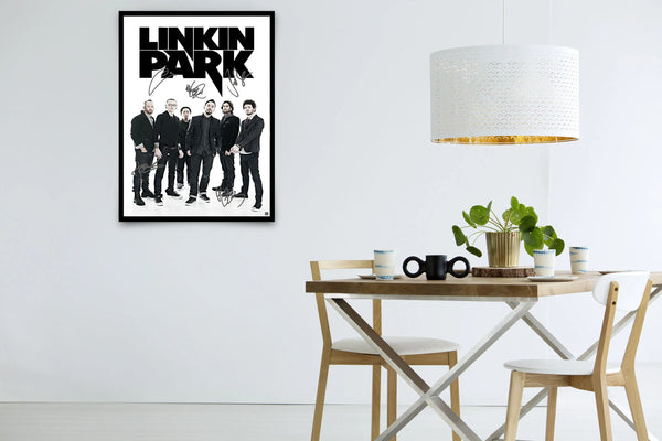 Linkin Park Signed Poster with COA