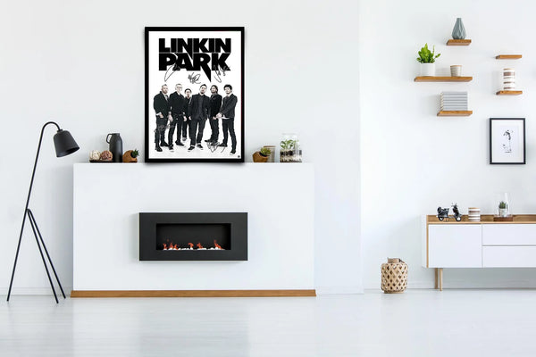 Linkin Park Signed Poster with COA