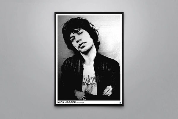 Mick Jagger Signed Poster with COA