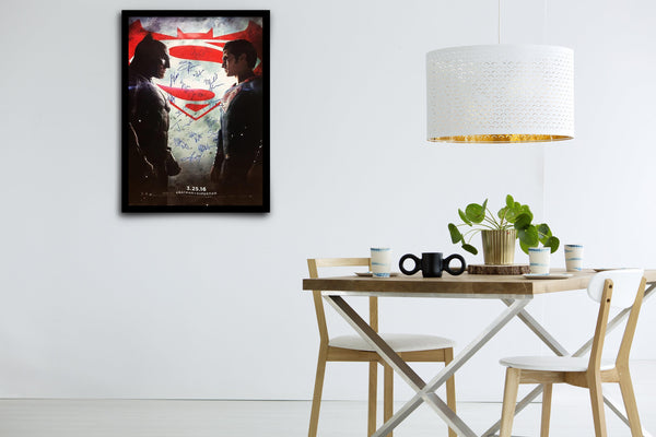 Batman vs Superman: Dawn of Justice Signed Poster with COA