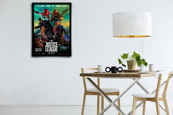 Justice League Signed Poster with COA