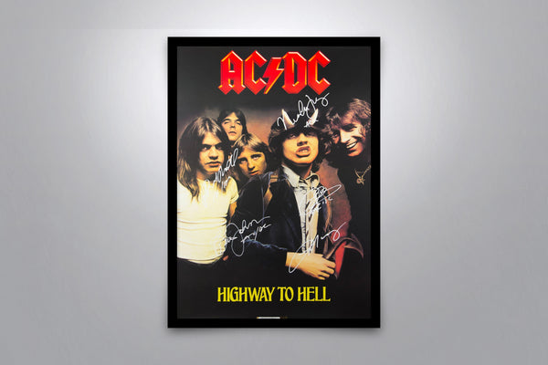 AC/DC: Highway to Hell Signed Poster with COA