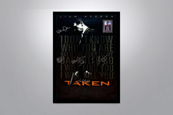Taken Signed Poster with COA