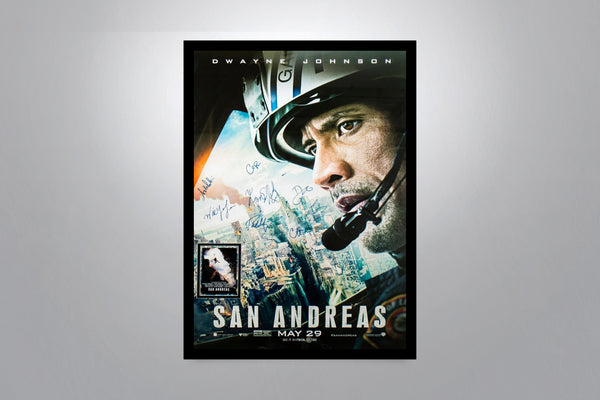 San Andreas Signed Poster with COA