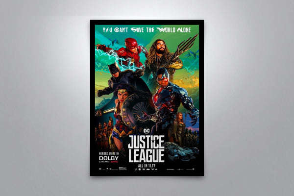 Justice League Signed Poster with COA