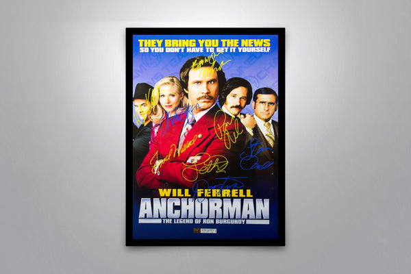 Anchorman: The Legend of Ron Burgundy Signed Poster with COA