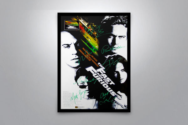 The Fast and the Furious Signed Poster with COA