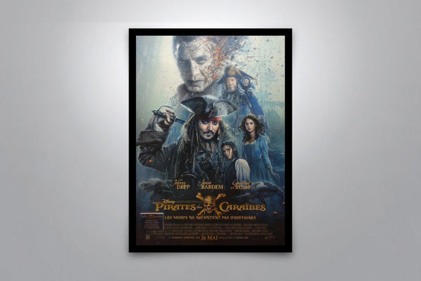 Pirates of the Caribbean Dead Men Tell No Tales Signed Poster with COA