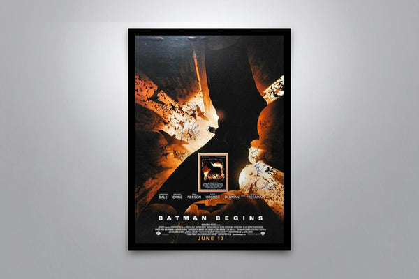 Batman Begins Signed Poster with COA