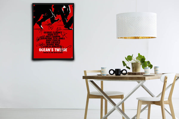 Ocean's Twelve Signed Poster with COA