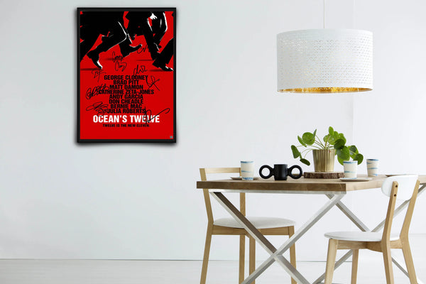 Ocean's Twelve Signed Poster with COA