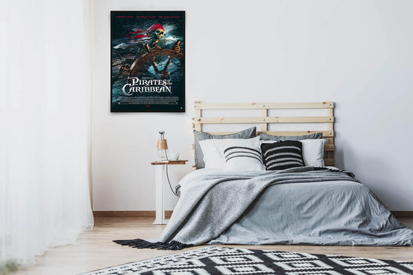 Pirates of the Caribbean The Curse of the Black Pearl Signed Poster with COA