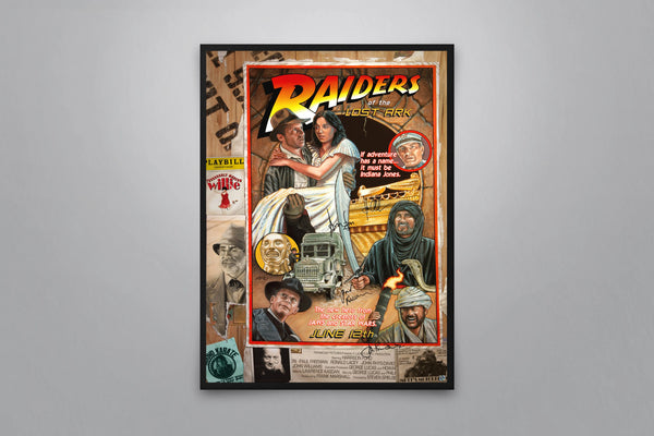 Indiana Jones and the Raiders of the Lost Ark Signed Poster with COA