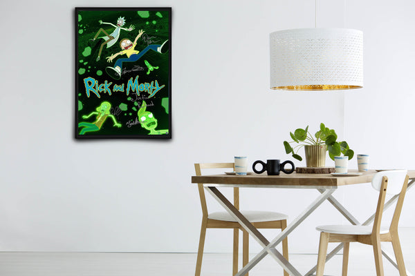 Rick and Morty Signed Poster with COA