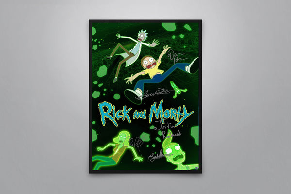 Rick and Morty Signed Poster with COA