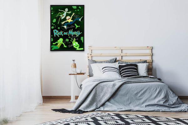 Rick and Morty Signed Poster with COA