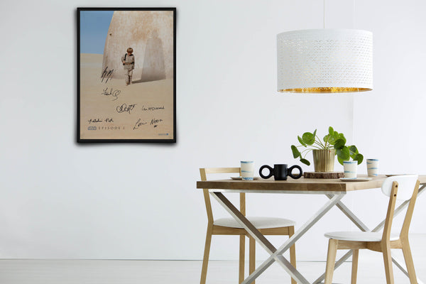 Star Wars: Episode I - The Phantom Menace Signed Poster with COA