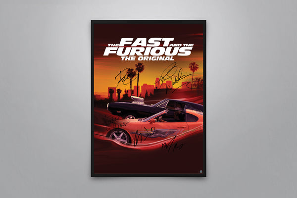 The Fast and the Furious Signed Poster with COA