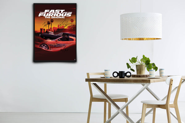 The Fast and the Furious Signed Poster with COA