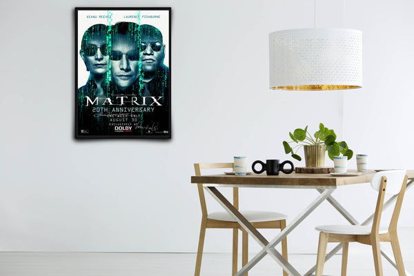 The Matrix 20th Anniversary Signed Poster with COA