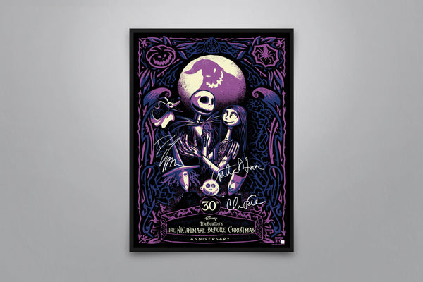 The Nightmare Before Christmas: 30th Anniversary Signed Poster with COA