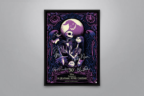 The Nightmare Before Christmas: 30th Anniversary Signed Poster with COA